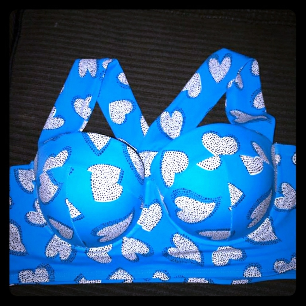 Blue torrid bikini top